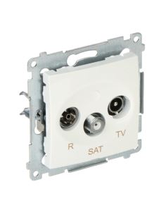 Simon54 Gniazdo antenowe RTV-SAT końcowe biały