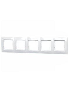 Simon54 Ramka pięciokrotna biała 5 pól