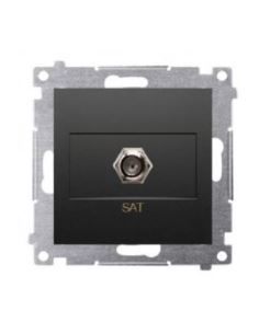 Simon54 Gniazdo antenowe poj.SAT typu "F" czarny m