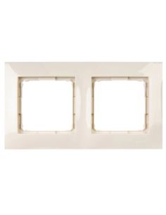 Simon54 Ramka podwójna kremowa 2 pola