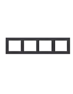 Simon10 Ramka poczwórna czarny mat