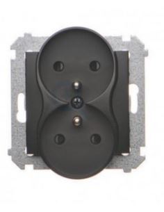 Simon 54 Nature Gniazdo wtyczkowe podwójne z uziem