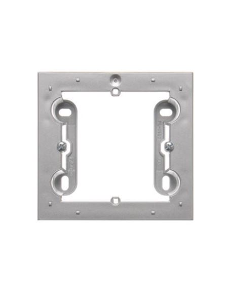 Simon54 Puszka natynkowa pojedyńcza srebrny mat