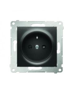 Simon54 Gniazdo pojedncze z/u  antracyt