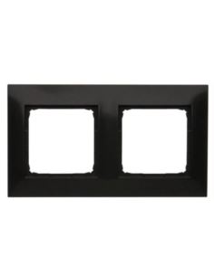 Simon54 Ramka podwójna czarny mat 2 pola