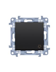 Simon10 Przycisk dzwonek 10AX 250Vczarny mat