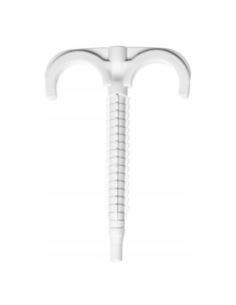 Hak podwójny H48/2 do rur 21mm biały