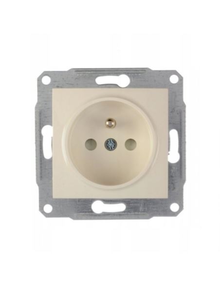 SEDNA Gniazdo pojedyncze 16A IP20 kremowe