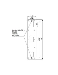 Stalowa płyta mocująca na dach płaski SPM2 2