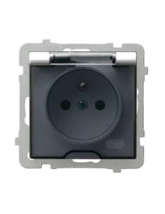 AS Gniazdo bryzgoszczelne z/u IP44 białe OSPEL