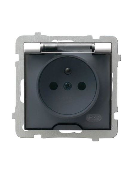 AS Gniazdo bryzgoszczelne z/u IP44 białe OSPEL